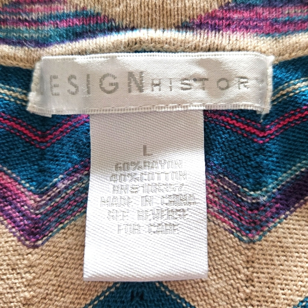 Design History colorful chevron knit mini dress - Picture 4 of 4